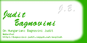 judit bagnovini business card